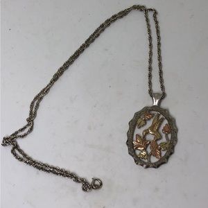 Black Hills Gold Hummingbird necklace